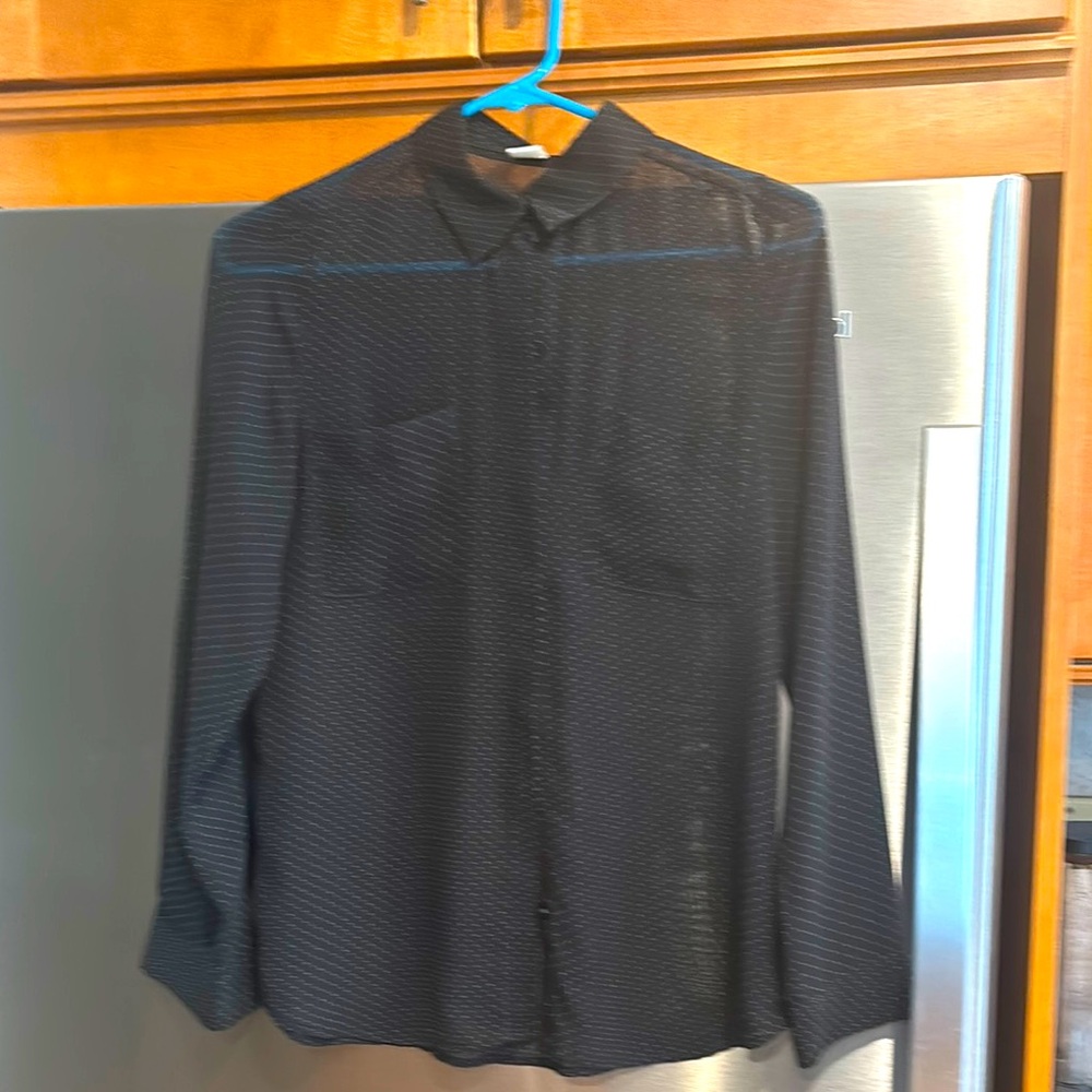 Womens Black With White Dots Blouse